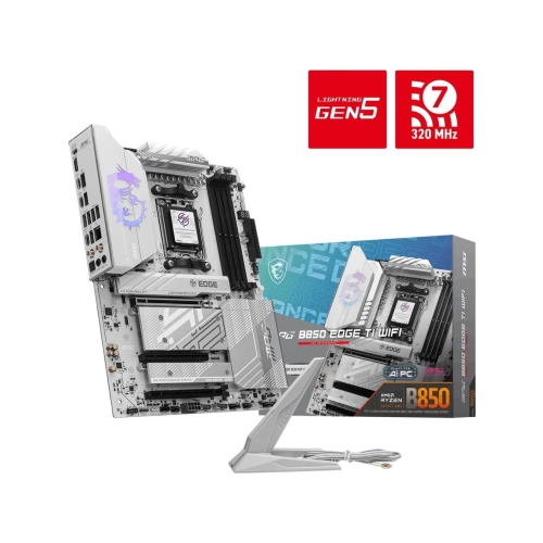 MSI MB MPG B850 EDGE TI WIFI AM5 DDR5 8400MHZ(OC) HDMI 4x M.2 USB 10Gbs 5G LAN WI-FI 7 ATX