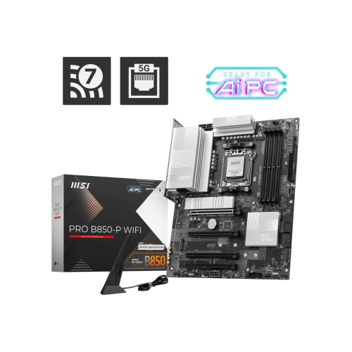MSI MB PRO B850-P WIFI AM5 DDR5 8200MHZ(OC) HDMI 3x M.2 USB 10Gbs 5G LAN WI-FI 7 ATX