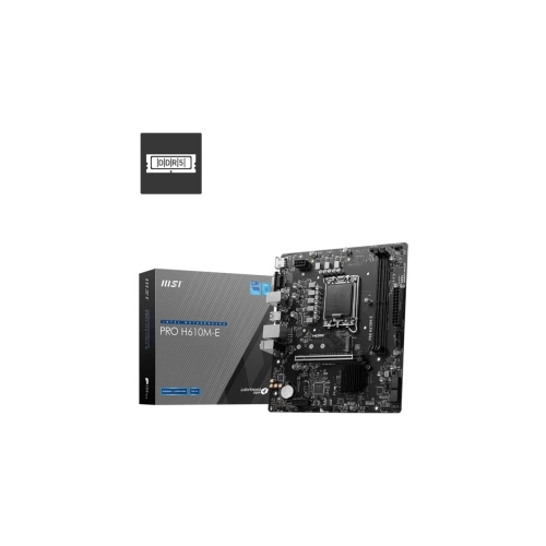 MSI MB PRO H610M-E SOKET 1700 DDR5 5600MHZ(OC) HDMI VGA M.2 USB3.2 1x 1G LAN mATX