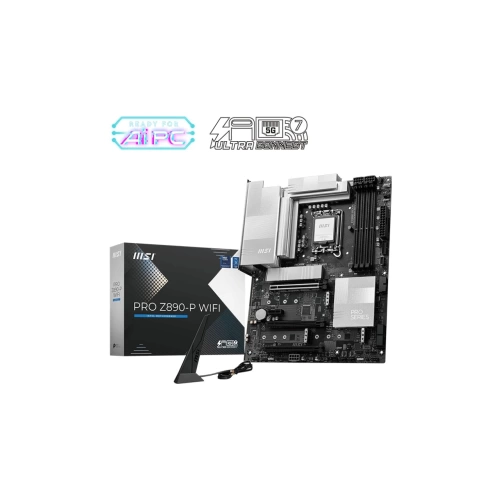 MSI MB PRO Z890-A WIFI SOKET 1851 DDR5 9200MHZ(OC) USB 20Gbps 4xM.2 2xTB4 HDMI 2X DP 5G LAN WIFI 7 ATX