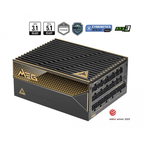 MSI MEG AI1600T PCIE5 1600W80+ TITANIUM FULMODULAR