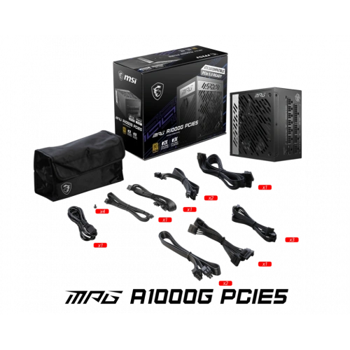 MSI MPG A1000G PCIE5 1000W 80+ GOLD POWER SUPPLY