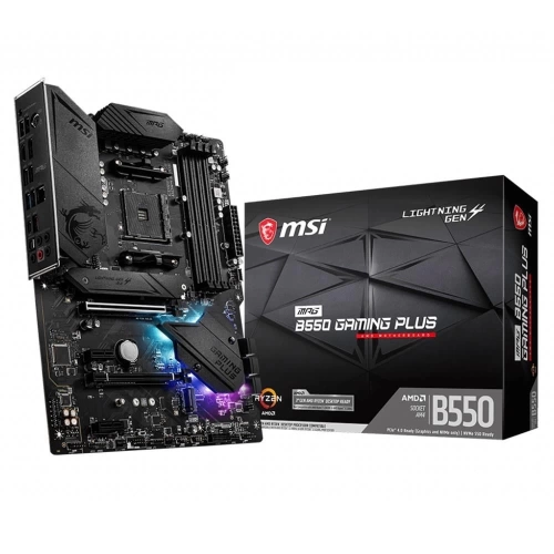 MSI MPG B550 GAMING PLUS AM4 DDR4 4400(OC) HDMI DP M.2 USB3.2 RGB ATX