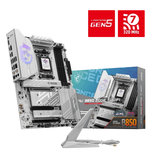 MSI MPG B850 EDGE TI WIFI AM5 DDR5 8400MHZ(OC) HDMI 4x M.2 USB 10Gbs 5G LAN WI-FI 7 ATX