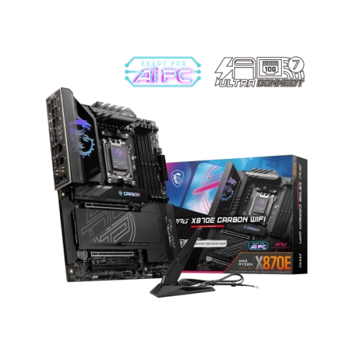 MSI MPG X870E CARBON WIFI AM5 DDR5 8400MHZ(OC) USB4 4x M.2 HDMI 5G LAN 2.5G LAN WIFI 7 RGB ATX
