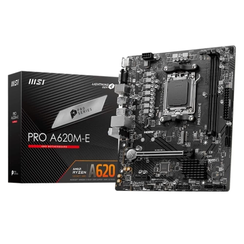 MSI PRO A620M-E AM5 DDR5 6800MHZ(OC) HDMI VGA M.2 USB3.2 MATX