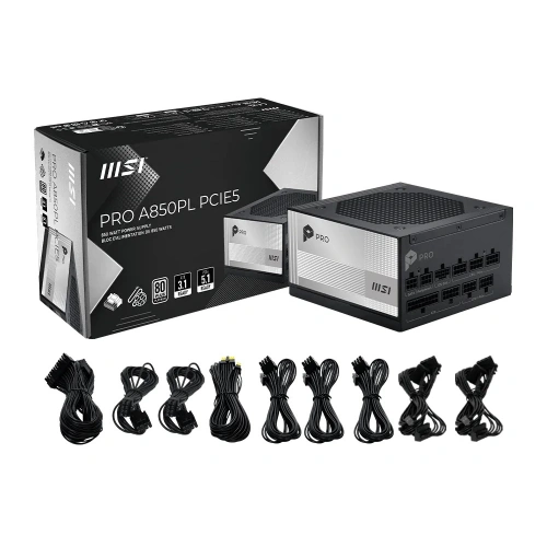 MSI PRO A850PL PCIE5 850W 80+ PLATINUM PSU