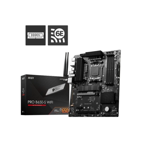 MSI PRO B650-S WIFI AM5 DDR5 7200MHZ(OC) HDMI DP M.2 USB3.2 2.5G LAN WI-FI 6E ATX