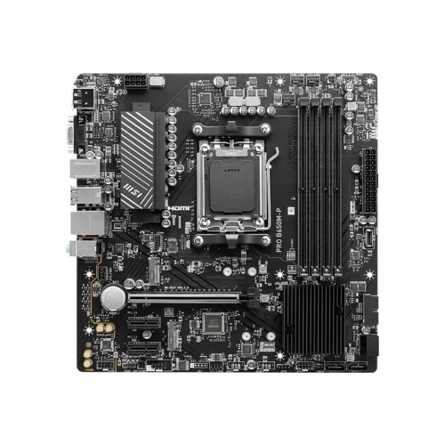 MSI PRO B650M-P AM5 DDR5 6000MHZ(OC) HDMI VGA DP M.2 USB3.2 2.5G LAN MATX