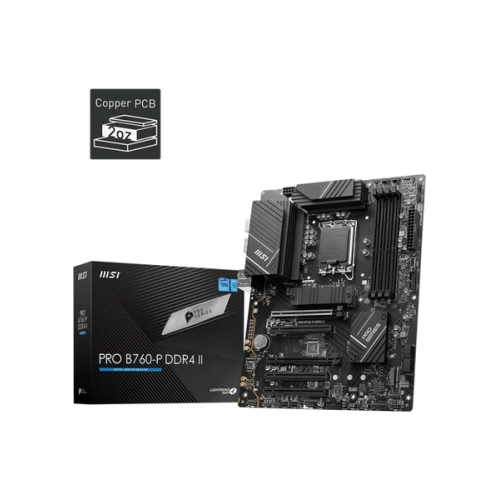 MSI PRO B760-P WIFI DDR4 SOKET 1700 DDR4 5333(OC) PCI-E M.2 USB3.2 HDMIDP 1X 2.5G LAN WI-FI 6E ATX