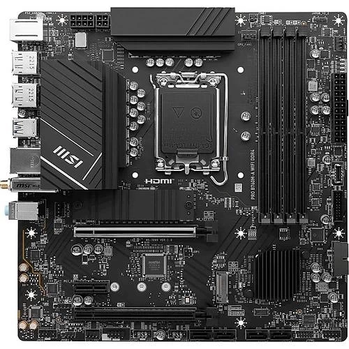 MSI PRO B760M-A WIFI DDR4 SOKET 1700 DDR4 5333(OC) PCI-E M.2 USB3.2 HDMIDP 1X 2.5G LAN WI-FI 6E MATX