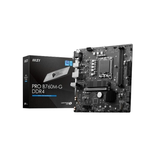 MSI PRO B760M-G DDR4 SOKET 1700 DDR4 4800(OC) PCI-E M.2 USB3.2 HDMIDPVGA 1X 2.5G LAN MATX