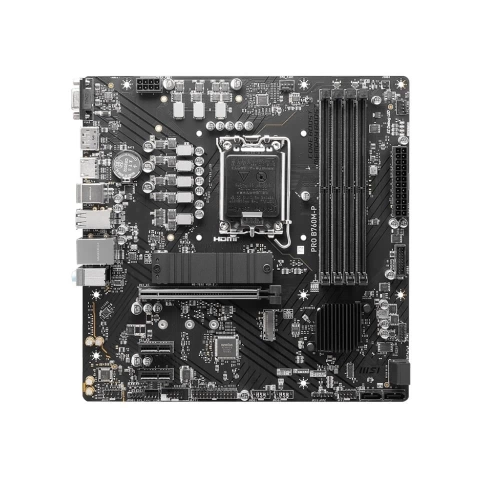MSI PRO B760M-P SOKET 1700 DDR5 6800(OC) PCI-E M.2 USB3.2 HDMIDPVGA 1X 1G LAN MATX