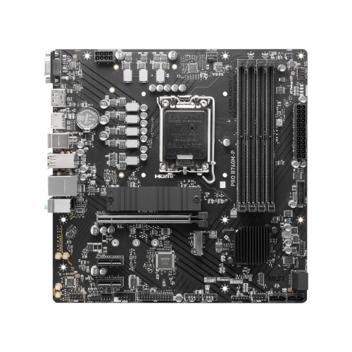 MSI PRO B760M-P SOKET 1700 DDR5 6800(OC) PCI-E ,M.2 USB3.2 HDMI,DP,VGA 1x 1G LAN mATX Anakart