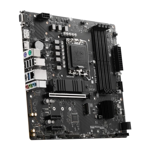 MSI PRO B760M-P SOKET 1700 DDR5 6800(OC) PCI-E ,M.2 USB3.2 HDMI,DP,VGA 1x 1G LAN mATX Anakart