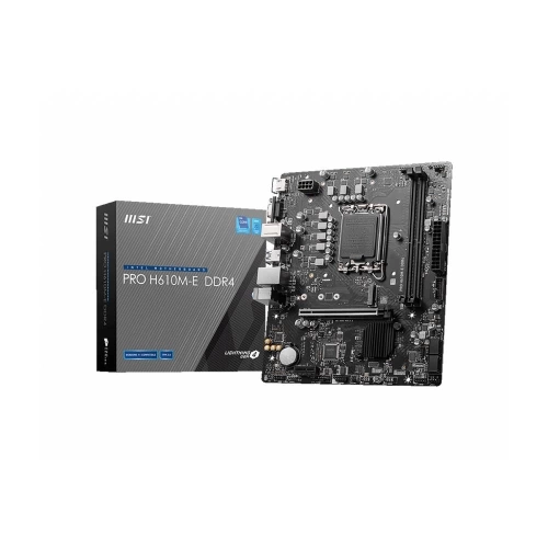 MSI PRO H610M-E DDR4 SOKET 1700 DDR4 3200(OC) HDMI VGA M.2 USB3.2 1X 1G LAN MATX