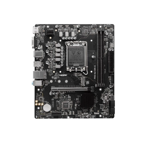 MSI PRO H610M-E SOKET 1700 DDR5 5600MHZ(OC) HDMI VGA M.2 USB3.2 1X 1G LAN MATX