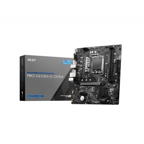 MSI PRO H610M-G DDR4 SOKET 1700 DDR4 3200(OC) PCI-E GEN 4 M.2 USB3.2 1X 1G LAN MATX