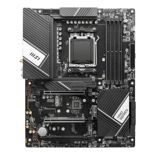 MSI PRO X670-P WIFI AM5 DDR5 6600MHZ(OC) 4X M.2 USB 3.2 HDMI DP 2.5G LAN AMD WIFI 6E RGB ATX