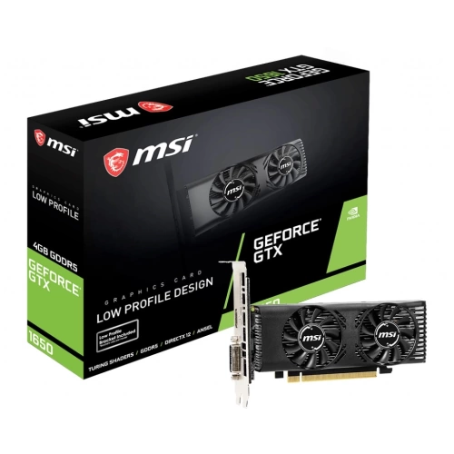 MSI VGA GEFORCE GTX 1650 4GT LP GTX1650 4GB GDDR5 128B DX12 PCIE 3.0 X16 (1XDVI 1XHDMI)