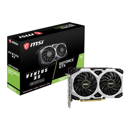 MSI VGA GEFORCE GTX 1660 TI VENTUS XS 6G OC GTX1660TI 6GB GDDR6 192B DX12 PCIE 3.0 X16 (1XHDMI 3XDP)