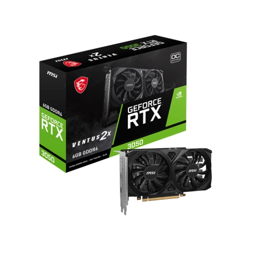 MSI VGA GEFORCE RTX 3050 VENTUS 2X 6G OC RTX3050 6GB GDDR6 96B DX12 PCIE 4.0 X8 (1XDP 2XHDMI)