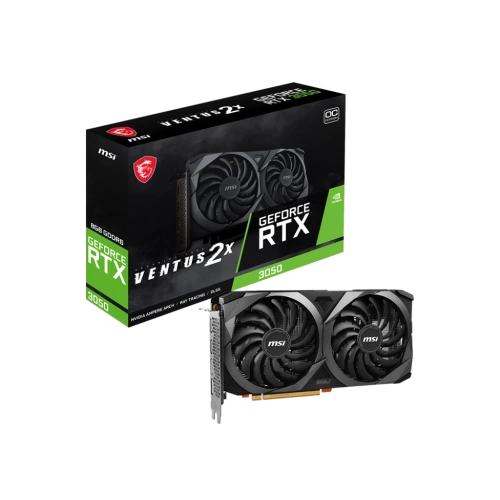 MSI VGA GEFORCE RTX 3050 VENTUS 2X 8G OCV1 RTX3050 8GB GDDR6 128B DX12 PCIE 4.0 X8 (3XDP 1XHDMI)