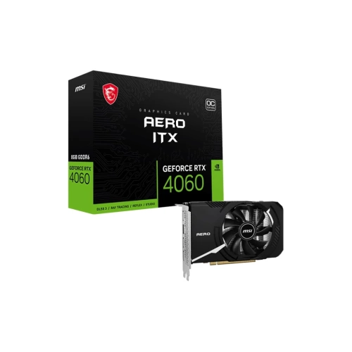 MSI VGA GEFORCE RTX 4060 AERO ITX 8G OC RTX4060 8GB GDDR6 128B DX12 PCIE 4.0 X8 (3XDP 1XHDMI)