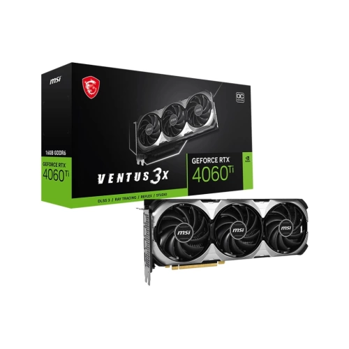 MSI VGA GEFORCE RTX 4060 TI VENTUS 3X 16G OC RTX4060TI 16GB GDDR6 128B DX12 PCIE 4.0 X16 (3XDP 1XHDMI)