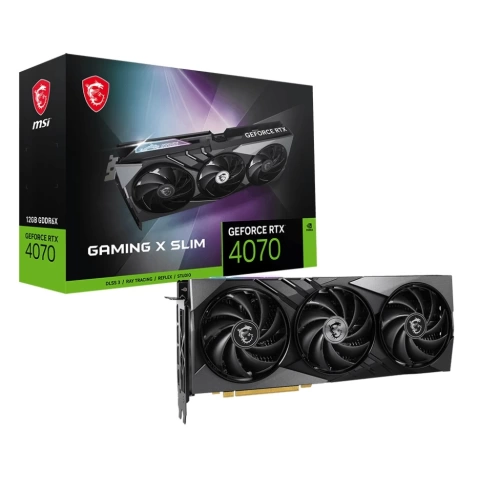 MSI VGA GEFORCE RTX 4070 GAMING X SLIM RTX4070 12GB GDDR6X 192B DX12 PCIE 4.0 X16 (3XDP 1XHDMI)