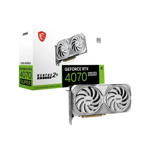 MSI VGA GEFORCE RTX 4070 SUPER 12G VENTUS 2X WHITE OC RTX4070S 12GB GDDR6X 192B DX12 PCIE 4.0 X16 (3XDP 1XHDMI)