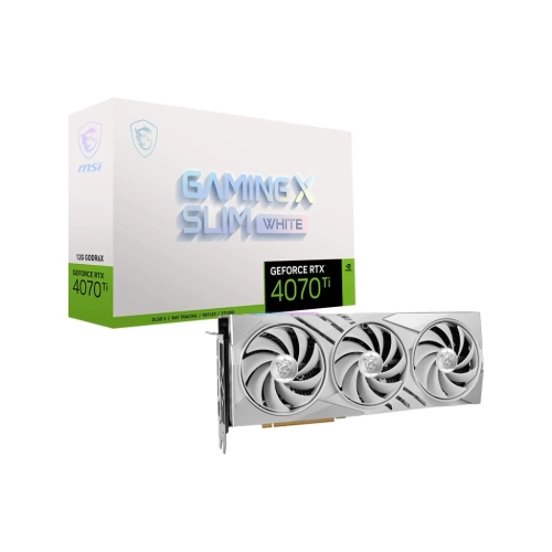 MSI VGA GEFORCE RTX 4070 TI GAMING X SLIM WHITE RTX4070 TI 12GB GDDR6X 192B DX12 PCIE 4.0 X16 (3XDP 1XHDMI)