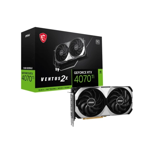 MSI VGA GEFORCE RTX 4070 TI VENTUS 2X 12G OC RTX4070 TI 12GB GDDR6X 192B DX12 PCIE 4.0 X16 (3XDP 1XHDMI)
