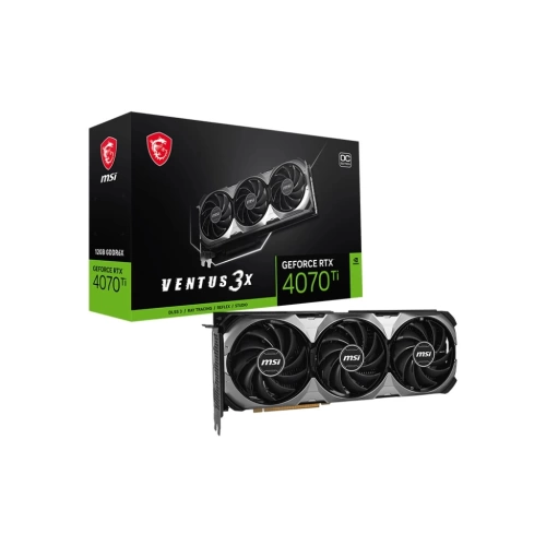 MSI VGA GEFORCE RTX 4070 TI VENTUS 3X E1 RTX4070 TI 12GB GDDR6X 192B DX12 PCIE 4.0 X16 (3XDP 1XHDMI)
