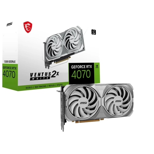 MSI VGA GEFORCE RTX 4070 VENTUS 2X WHITE 12G OC RTX4070 12GB GDDR6X 192B DX12 PCIE 4.0 X16 (3XDP 1XHDMI)