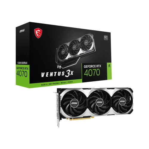MSI VGA GEFORCE RTX 4070 VENTUS 3X 12G OC RTX4070 12GB GDDR6X 192B DX12 PCIE 4.0 X16 (3XDP 1XHDMI)
