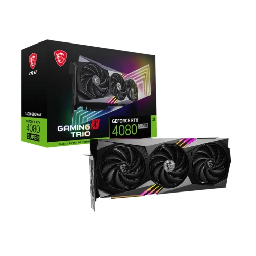 MSI VGA GEFORCE RTX 4080 SUPER 16G GAMING X TRIO RTX4080S 16GB GDDR6X 256B DX12 PCIE 4.0 X16 (3XDP 1XHDMI)
