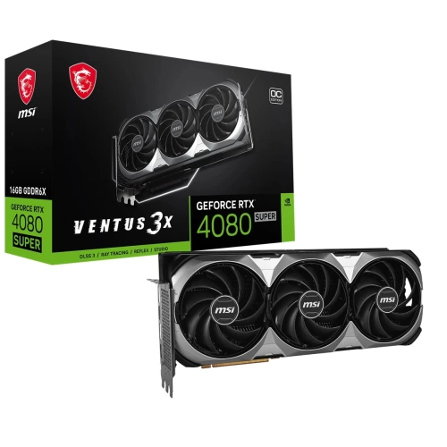 MSI VGA GEFORCE RTX 4080 SUPER 16G VENTUS 3X OC RTX4080S 16GB GDDR6X 256B DX12 PCIE 4.0 X16 (3XDP 1XHDMI)