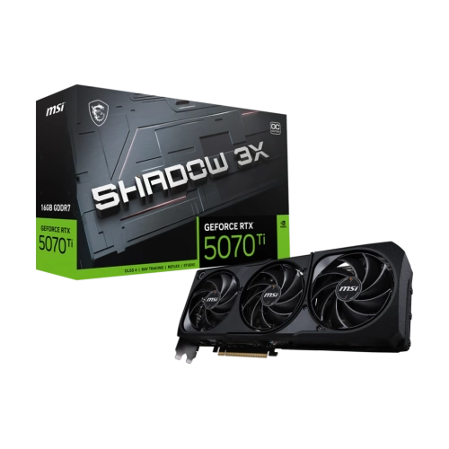 MSI VGA GEFORCE RTX 5070 TI 16G SHADOW 3X OC RTX5070TI 16GB GDRR7 256 B DX12 PCIE 5.0 X16 (3XDP 1XHDMI)