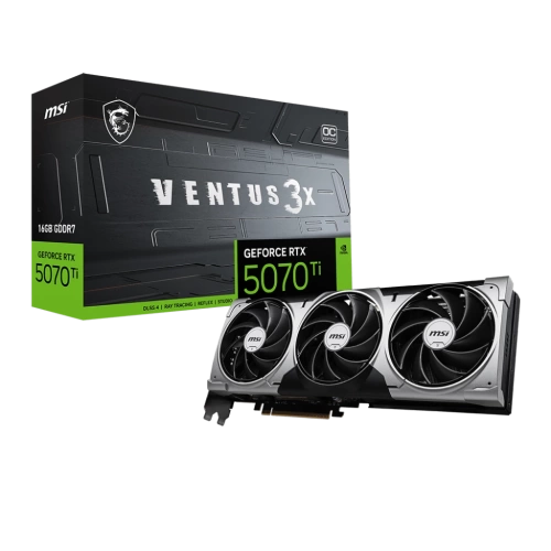 MSI VGA GEFORCE RTX 5070 TI 16G VENTUS 3X OC RTX5070TI 16GB GDRR7 256B DX12 PCIE 5.0 X16 (3XDP 1XHDMI)