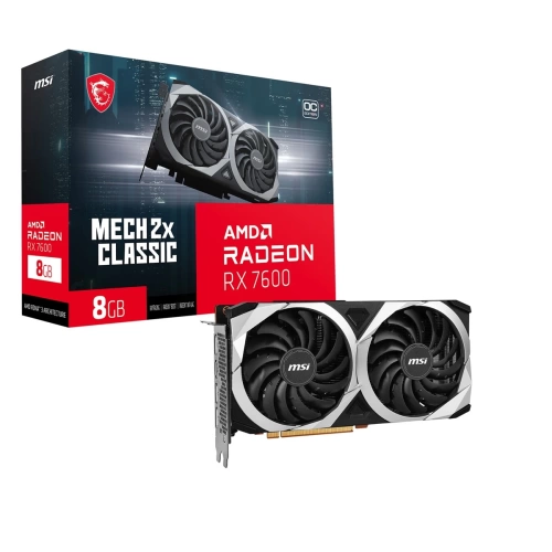 MSI VGA RADEON RX 7600 MECH 2X CLASSIC 8G OC RX7600 8GB GDDR6 128B PCIE 4.0 X8 (3XDP 1XHDMI)