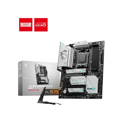 MSI X670E GAMING PLUS WIFI AM5 DDR5 7800MHZ(OC) 4X M.2 USB 3.2 HDMI DP 2.5G LAN AMD WIFI 6E ATX