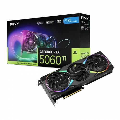 PNY RTX 5060 Ti EPIC-X ARGB OC 16GB GDDR7 128Bit (VCG5060T16TFXXPB1-O) Ekran Kartı