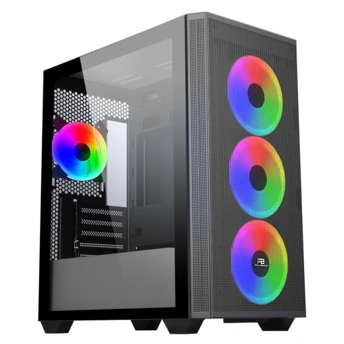 PowerBoost PB-P2252BB USB 3.0, ATX Mesh, Ring ARGB Fan, Siyah Kasa