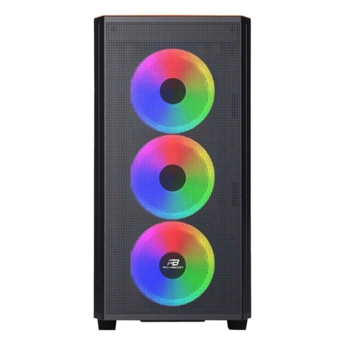 PowerBoost PB-P2252BP USB 3.0, ATX Mesh, Ring ARGB Fan, Mor Kasa