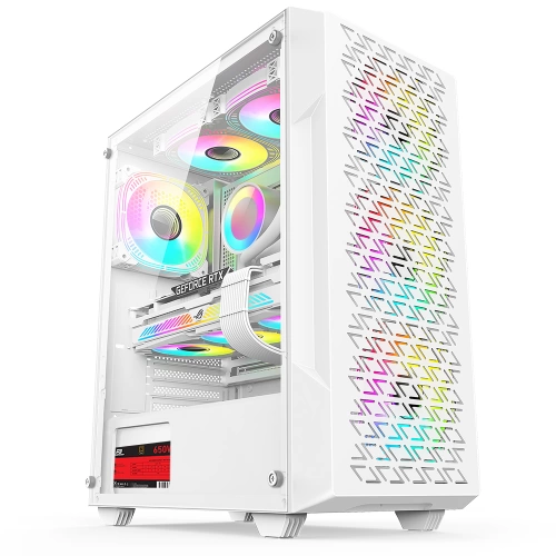 POWERBOOST PB-P801AW 650W 80+ BRONZE USB 3.0, ATX MESH RGB FANLI KASA