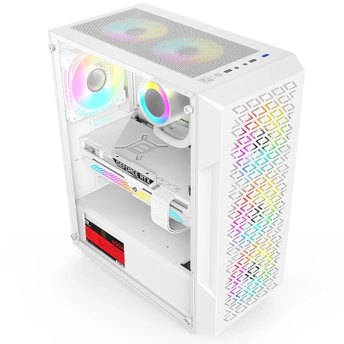 POWERBOOST PB-P801AW 650W 80+ BRONZE USB 3.0, ATX MESH RGB FANLI KASA