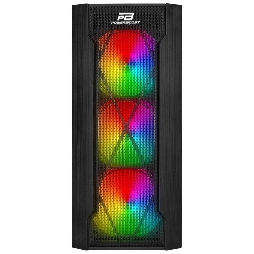 PowerBoost VK-P1900B 500w USB 3.0 ATX Mesh Panel Fixed Rainbow Fan Siyah Kasa