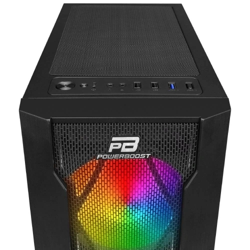 PowerBoost VK-P1900B 500w USB 3.0 ATX Mesh Panel Fixed Rainbow Fan Siyah Kasa