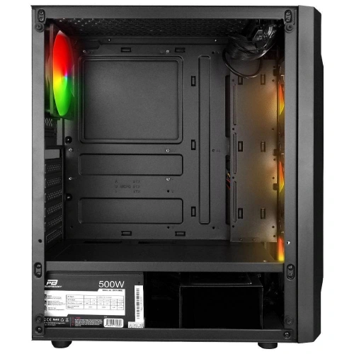 PowerBoost VK-P1900B 500w USB 3.0 ATX Mesh Panel Fixed Rainbow Fan Siyah Kasa